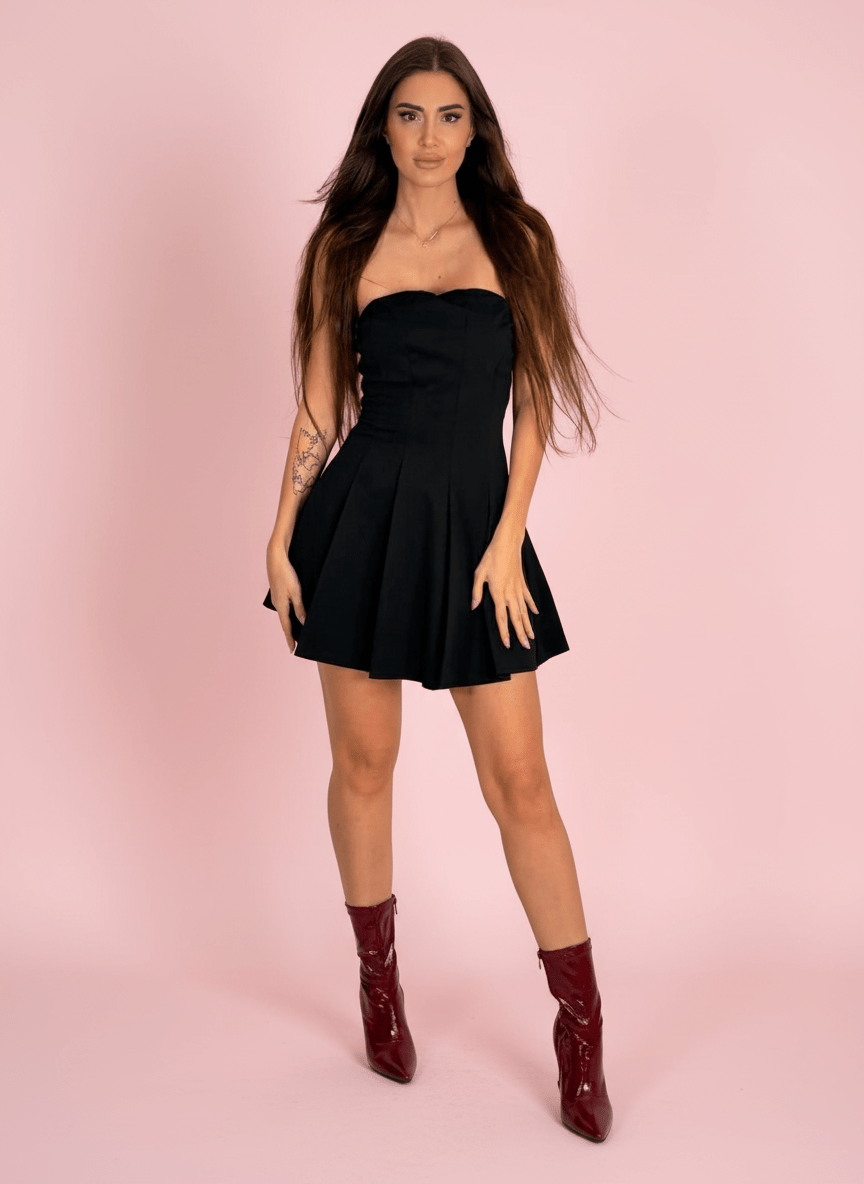 Abito Bon Ton Nero - Abbigliamento Jessica