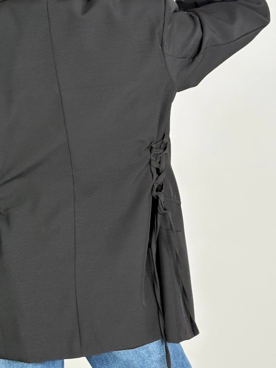 Blazer Lace - Up Nero - Abbigliamento Jessica