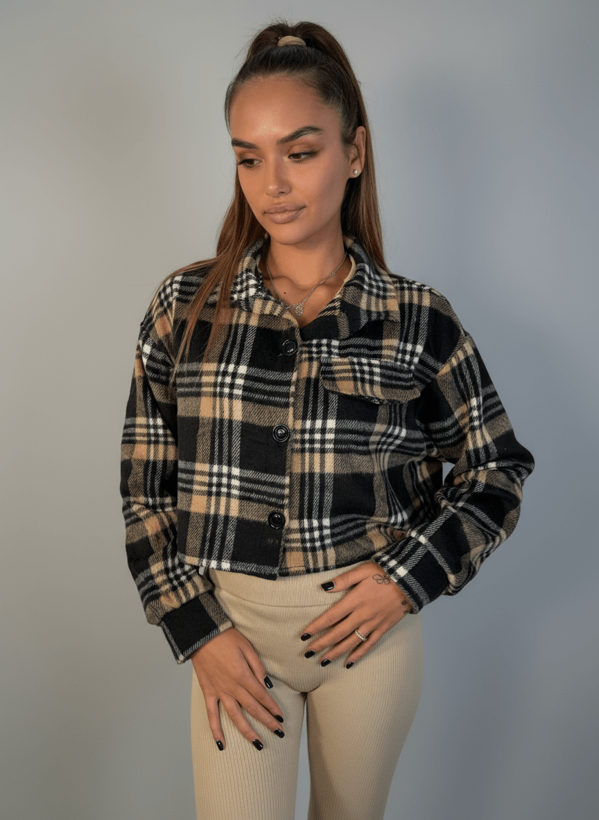 Camicia Chalet Crop A Quadri - Abbigliamento Jessica