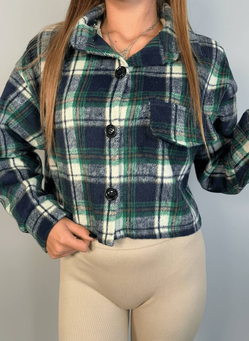 Camicia Chalet Crop A Quadri - Abbigliamento Jessica
