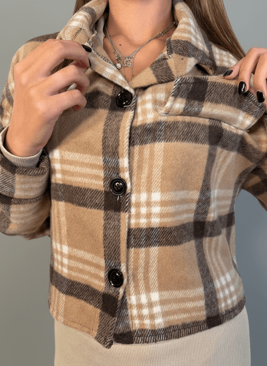 Camicia Chalet Crop A Quadri - Abbigliamento Jessica