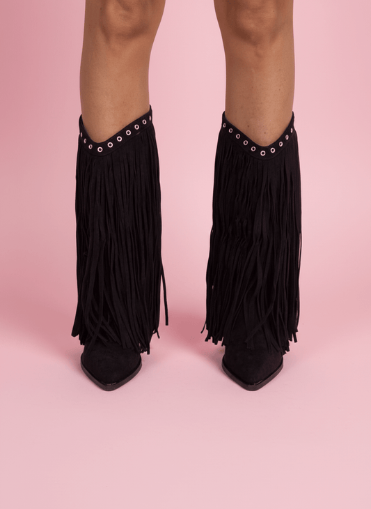 Camperos Frange Nero - Abbigliamento Jessica