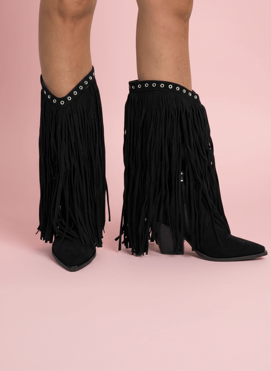 Camperos Frange Nero - Abbigliamento Jessica