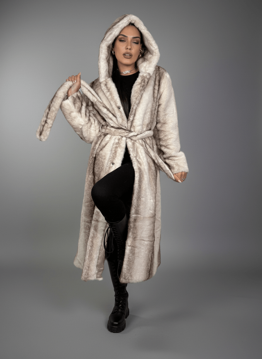 Cappotto Eco - Fur Élégance Bianco - Abbigliamento Jessica