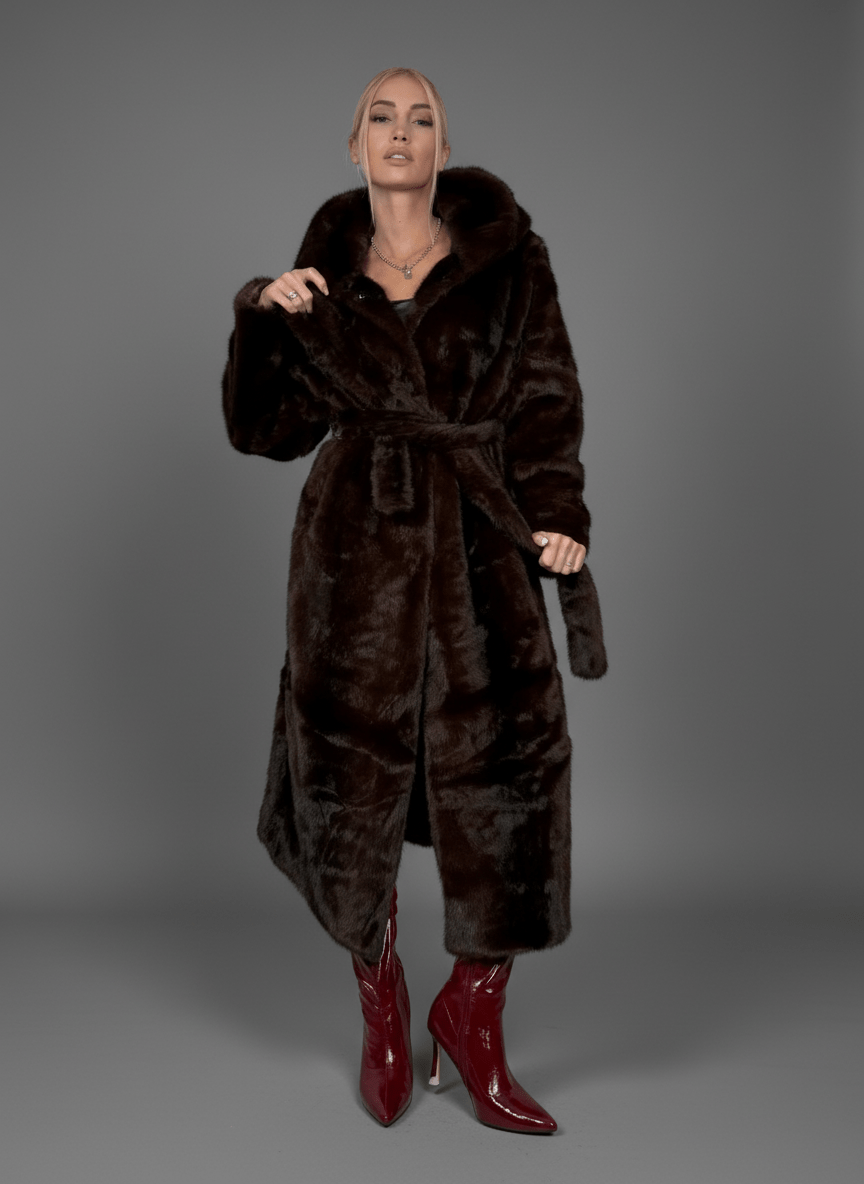 Cappotto Eco - Fur Élégance Brown - Abbigliamento Jessica