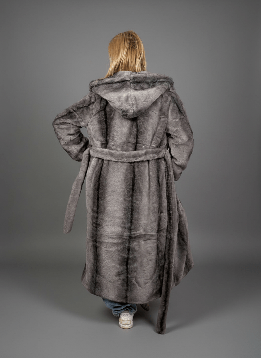 Cappotto Eco - Fur Élégance Grigio - Abbigliamento Jessica