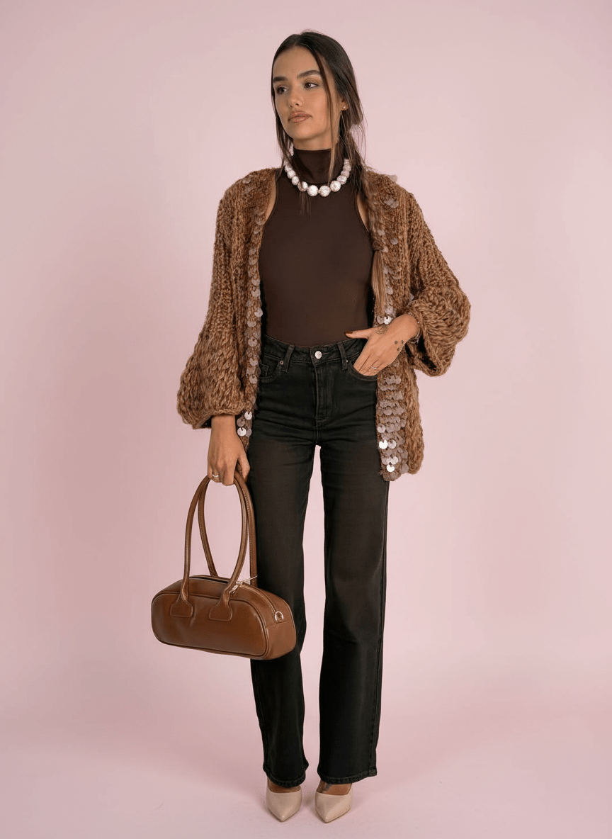 Cardigan Con Paillettes - Abbigliamento Jessica