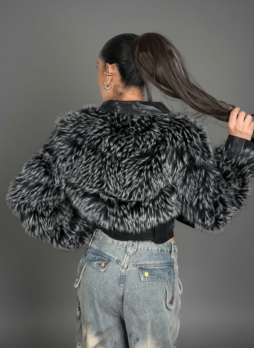 Chiodo Eco - Fur Royale Nero - Abbigliamento Jessica