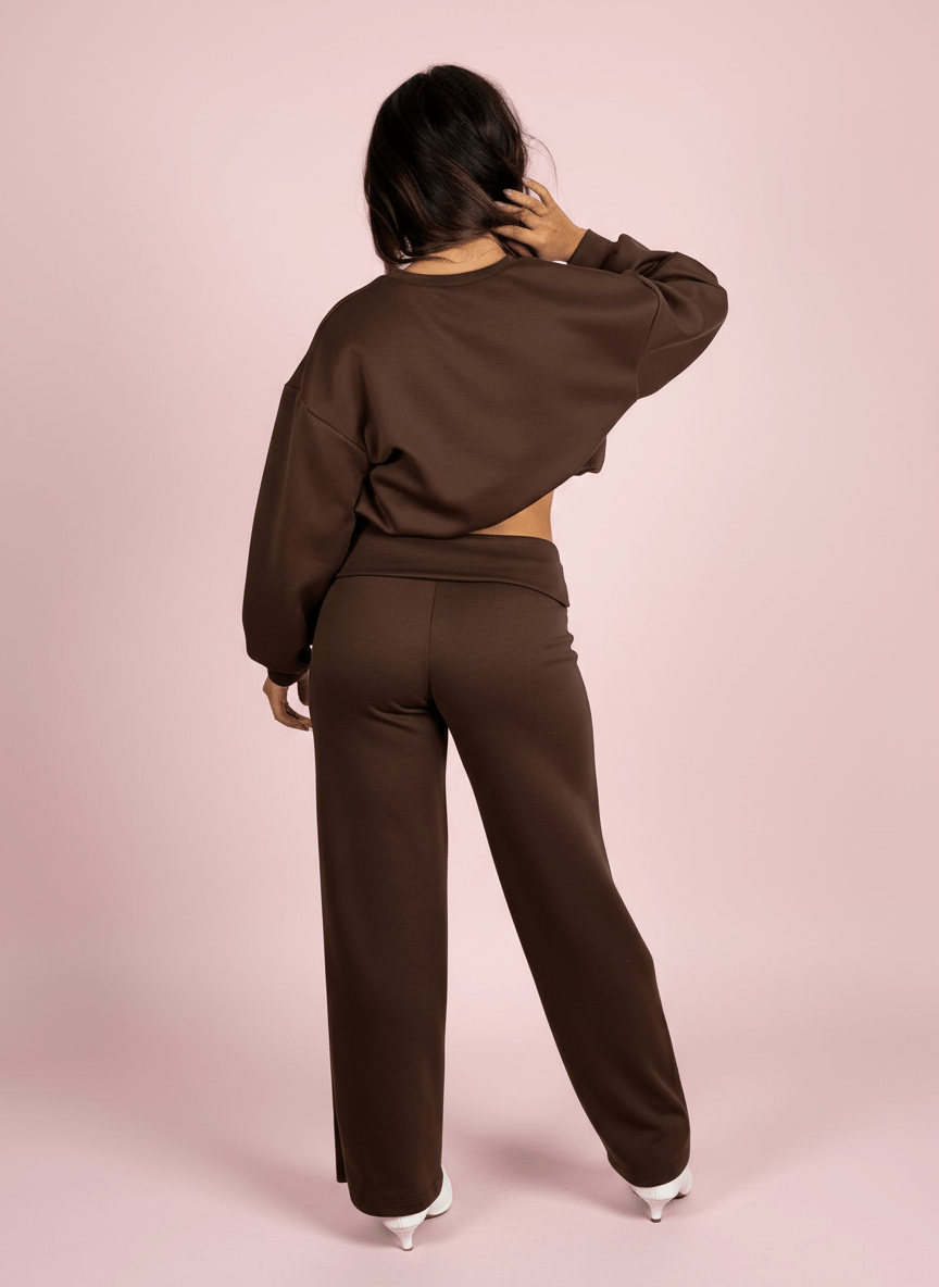 City Mood Pantalone Marrone - Abbigliamento Jessica