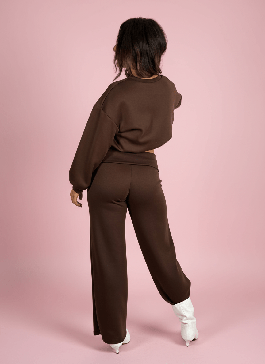 City Mood Pantalone Marrone - Abbigliamento Jessica