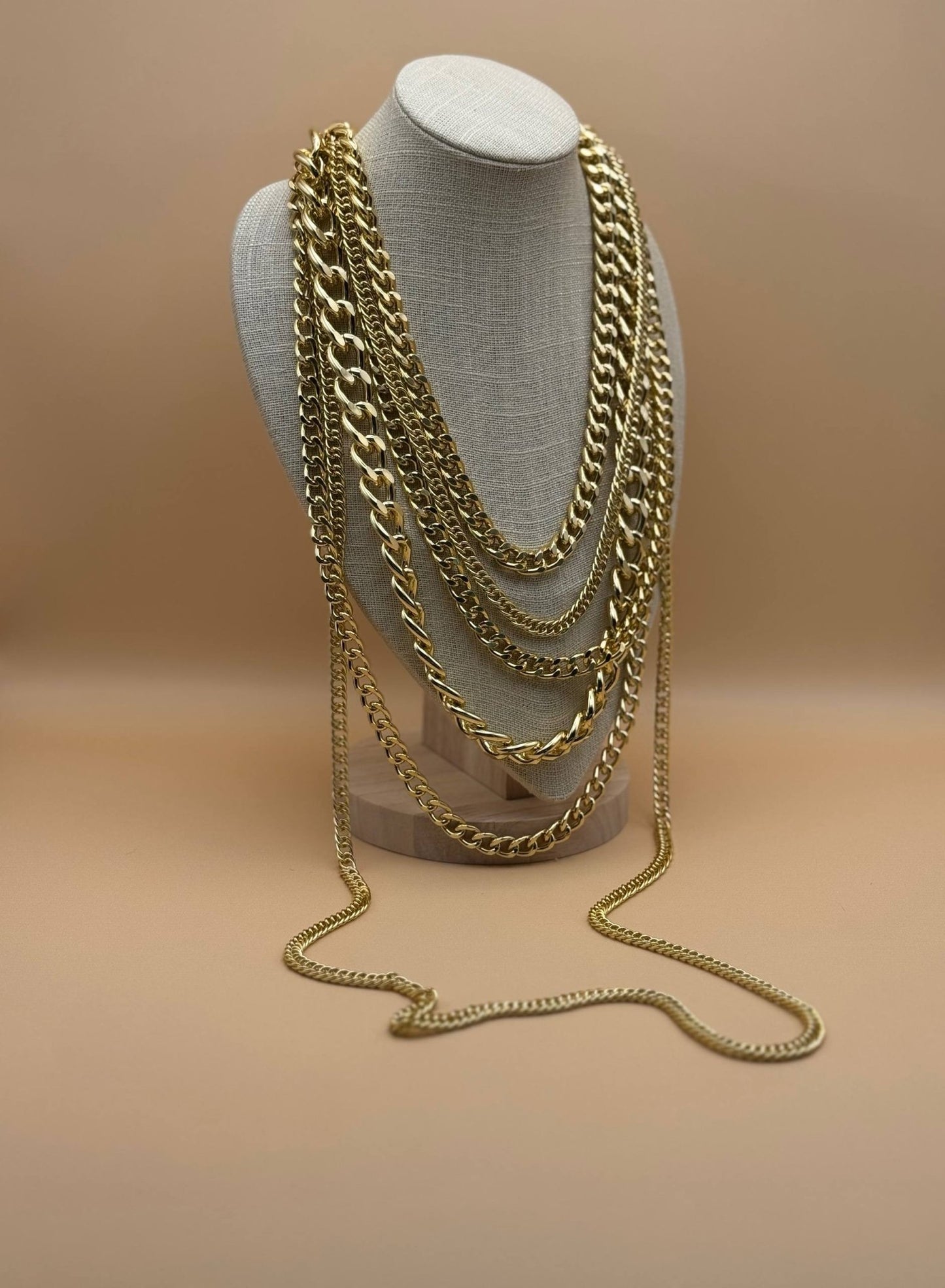 Collana Lunga A Catene Brillanti - Abbigliamento Jessica
