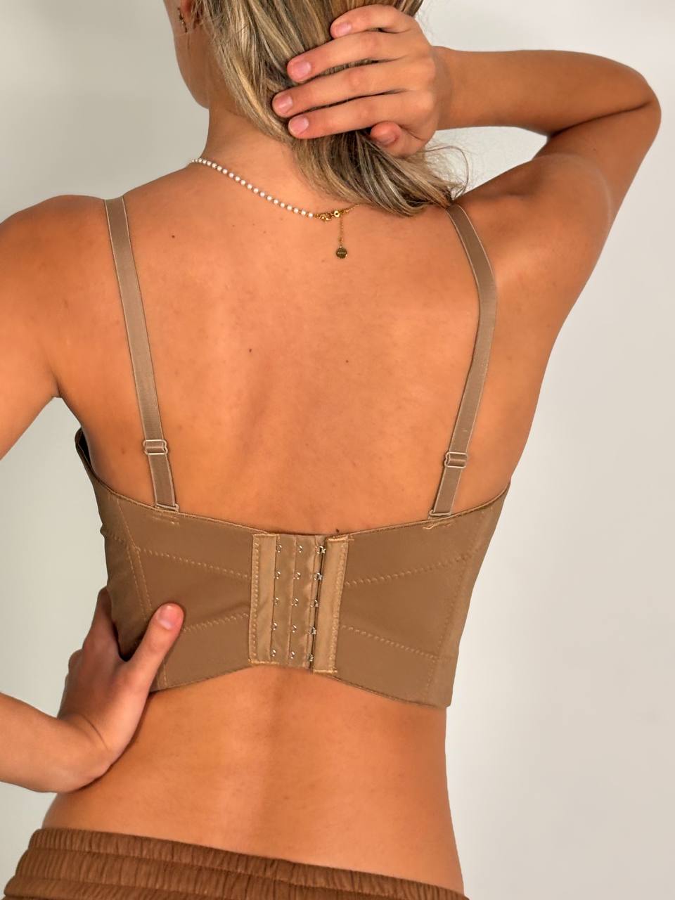 Corpetto Bustier Camel - Abbigliamento Jessica