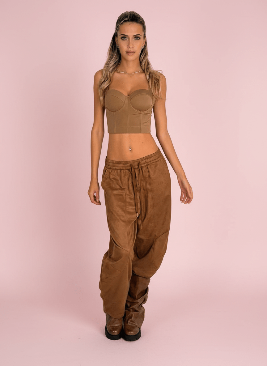 Corpetto Bustier Camel - Abbigliamento Jessica