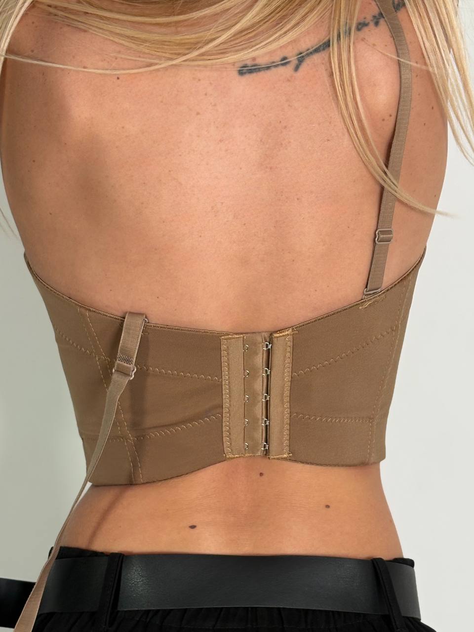 Corpetto Bustier Camel - Abbigliamento Jessica