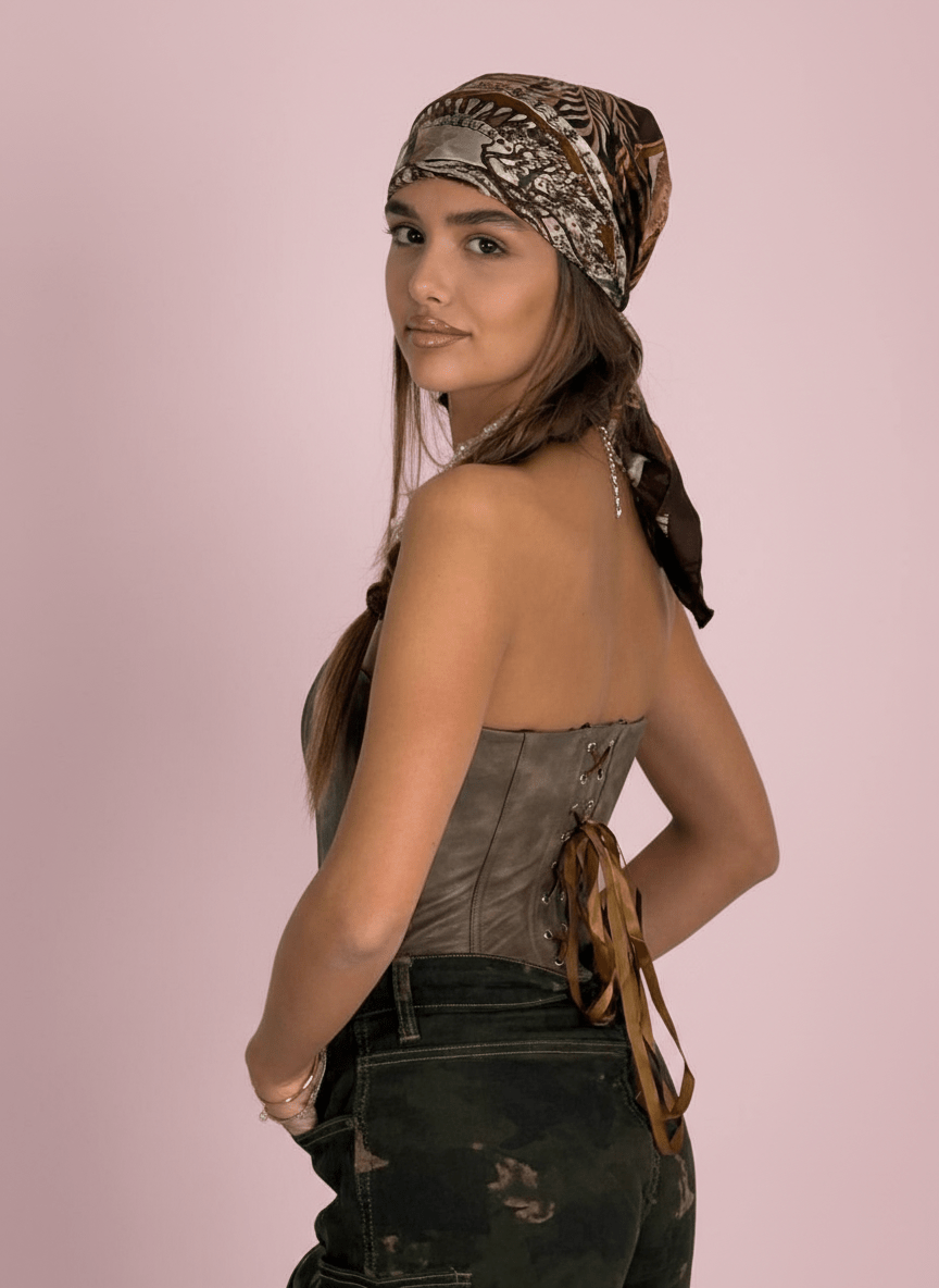 Corsetto Ecopelle Maltinto - Abbigliamento Jessica