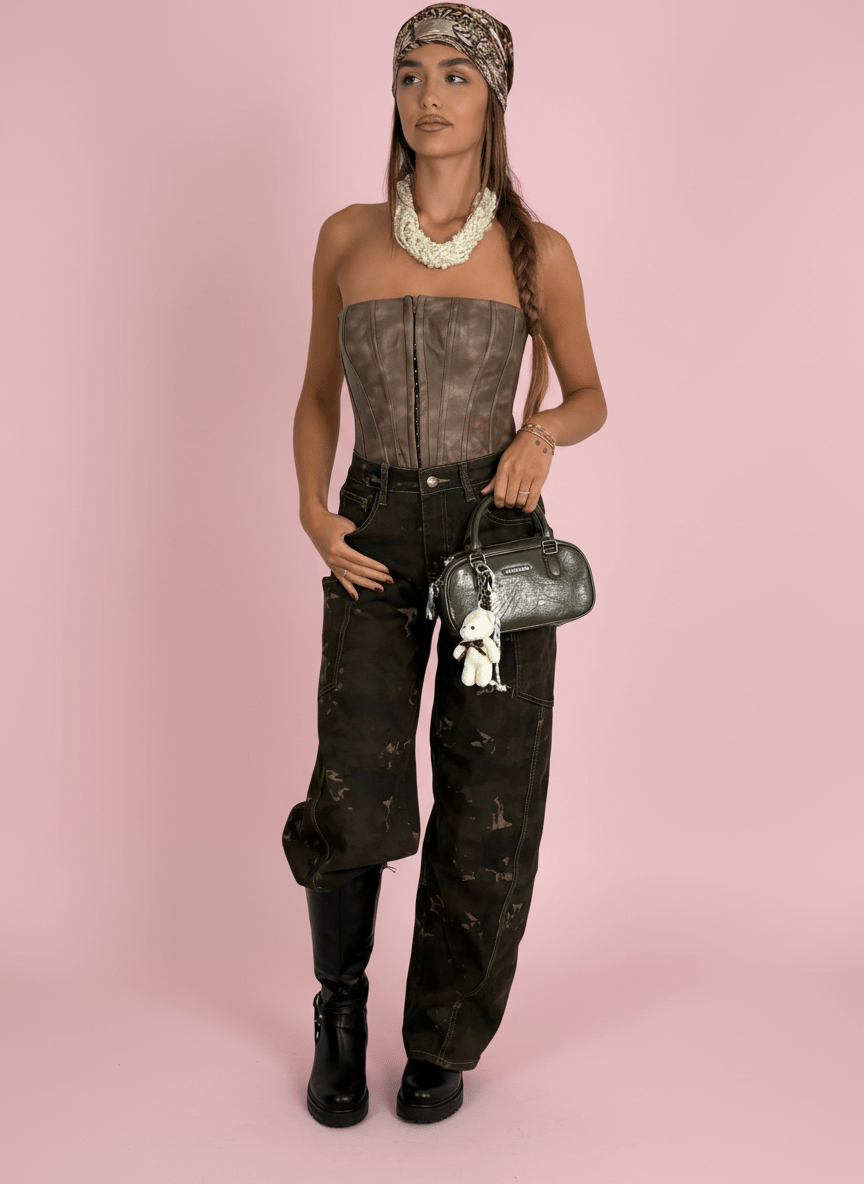 Corsetto Ecopelle Maltinto - Abbigliamento Jessica
