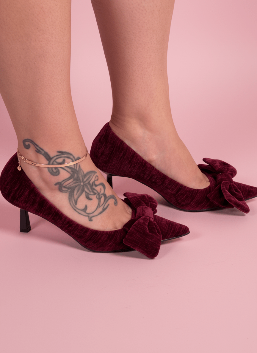 Décolleté Fiocco Bordeux - Abbigliamento Jessica