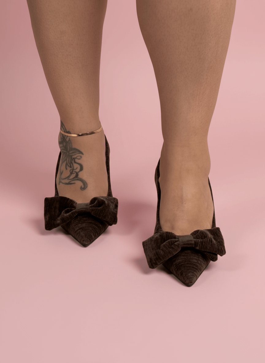 Décolleté Fiocco Marrone - Abbigliamento Jessica
