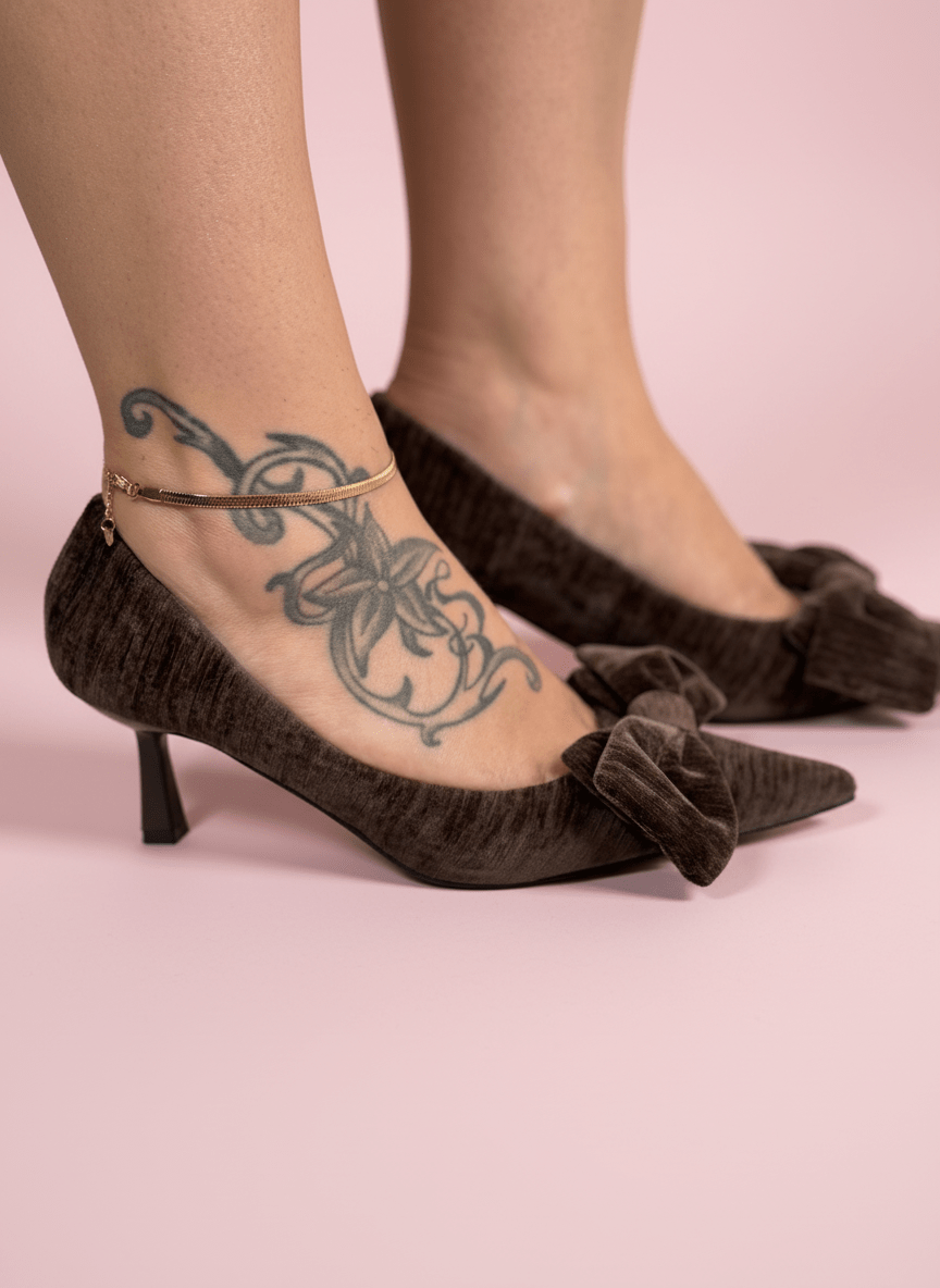 Décolleté Fiocco Marrone - Abbigliamento Jessica