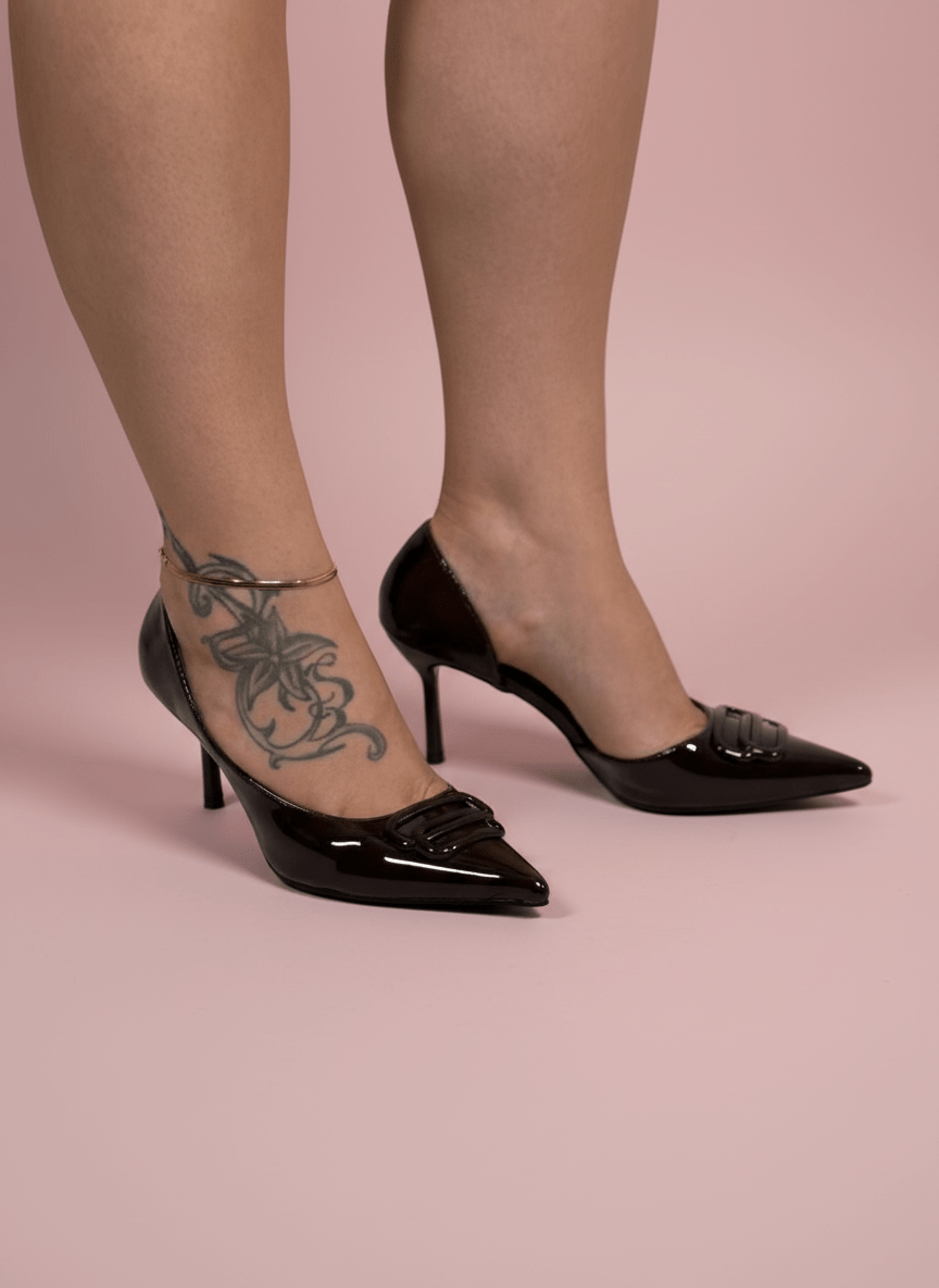 Décolleté Glossy Chic Marrone - Abbigliamento Jessica