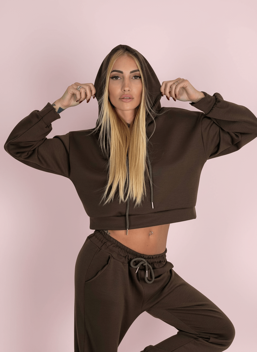 Felpa Wild Fatal Marrone - Abbigliamento Jessica