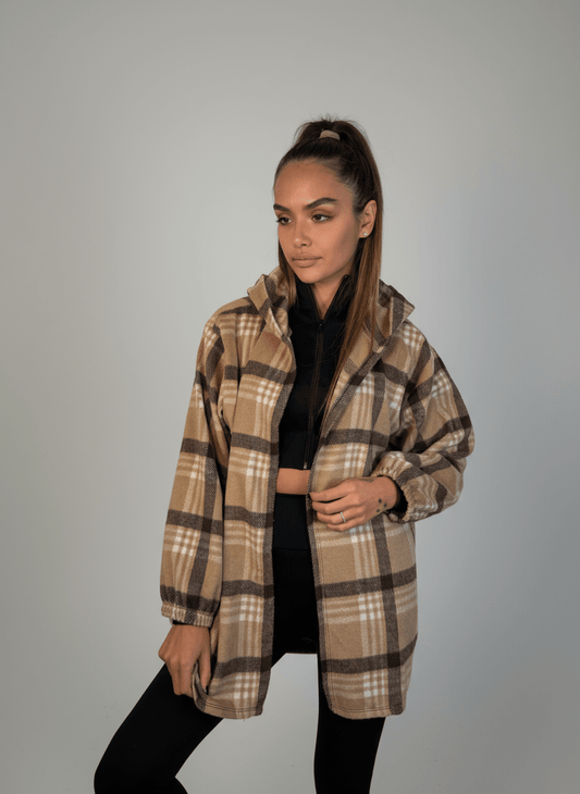 Giacca Chalet A Quadri Con Cappuccio - Abbigliamento Jessica