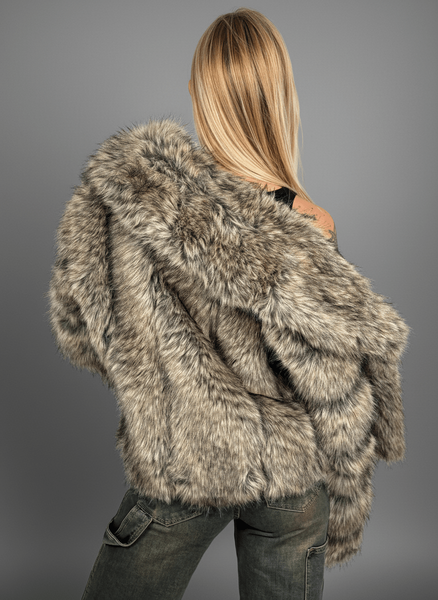 Giacca Eco - Fur Prestige Apricot - Abbigliamento Jessica