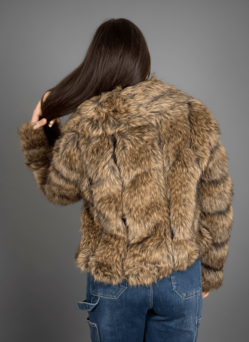 Giacca Eco - Fur Prestige Brown - Abbigliamento Jessica