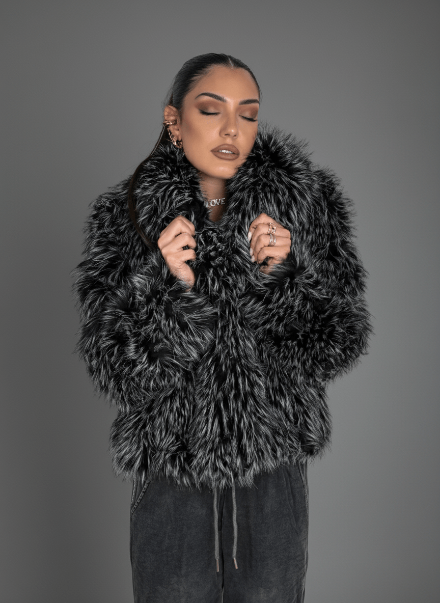 Giacca Eco - Fur Prestige Nero - Abbigliamento Jessica