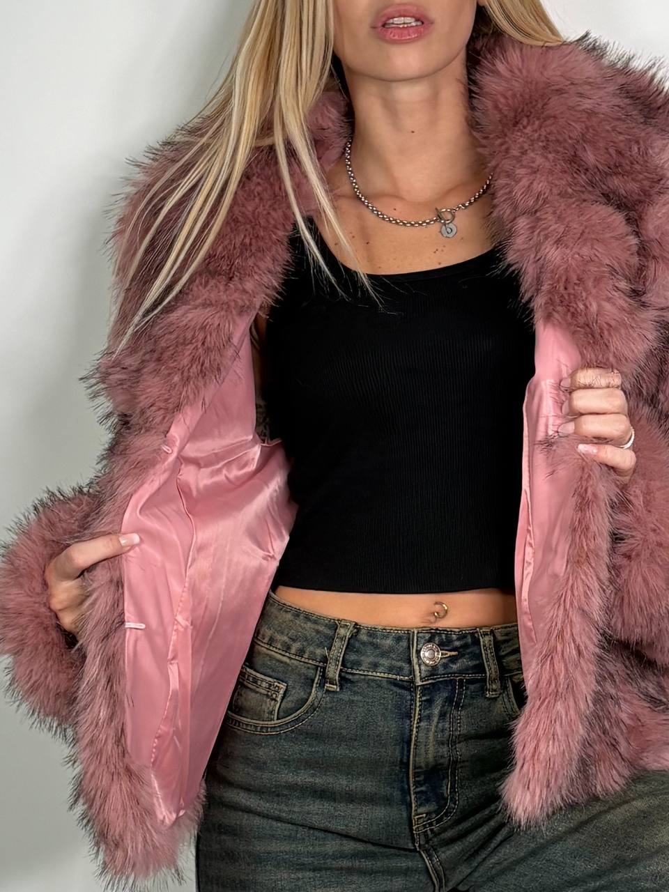 Giacca Eco - Fur Prestige Rosa - Abbigliamento Jessica