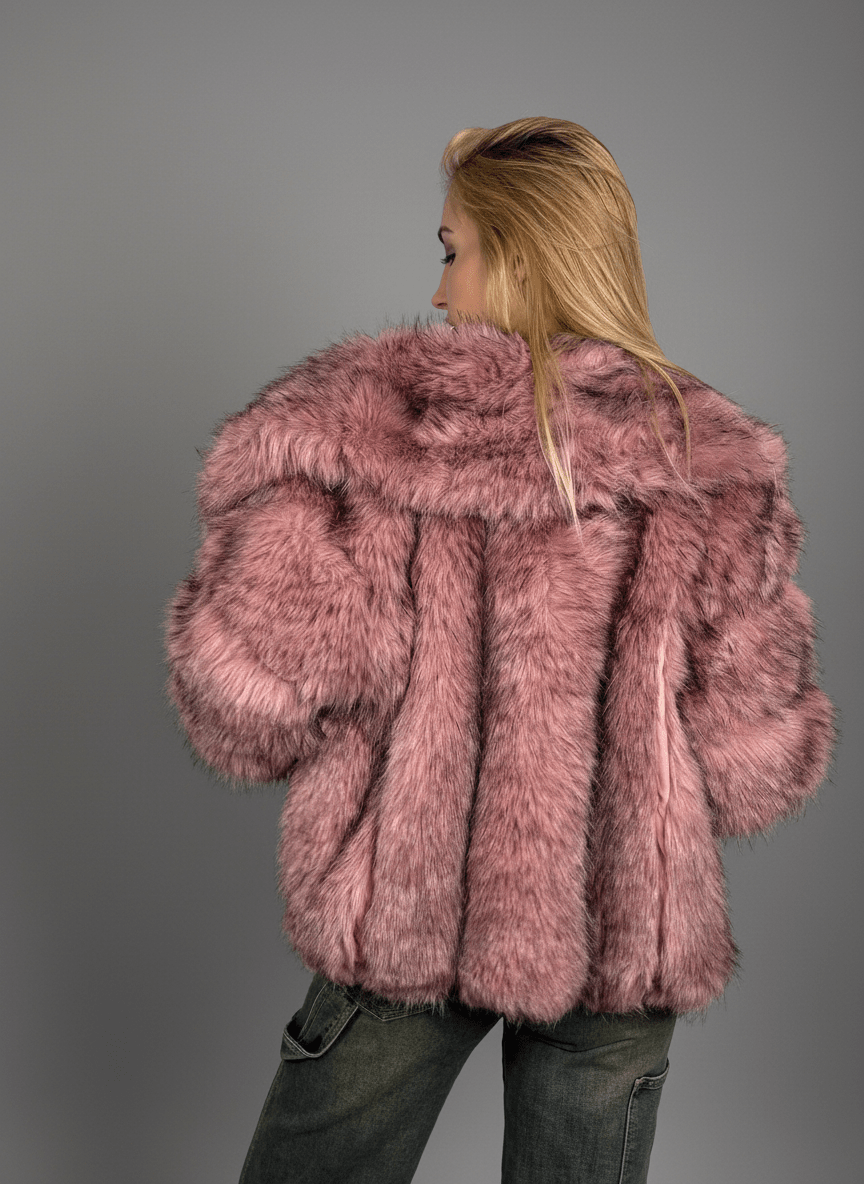 Giacca Eco - Fur Prestige Rosa - Abbigliamento Jessica