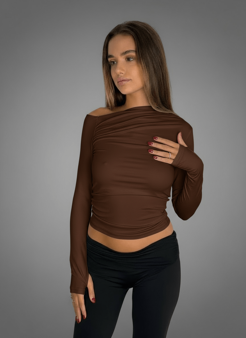 Maglia Kylie Marrone - Abbigliamento Jessica