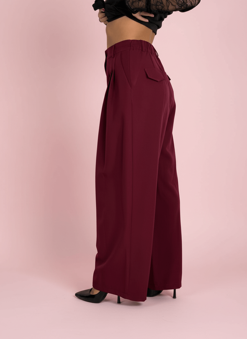 Pantalone Palazzo Fatal Bordeux - Abbigliamento Jessica