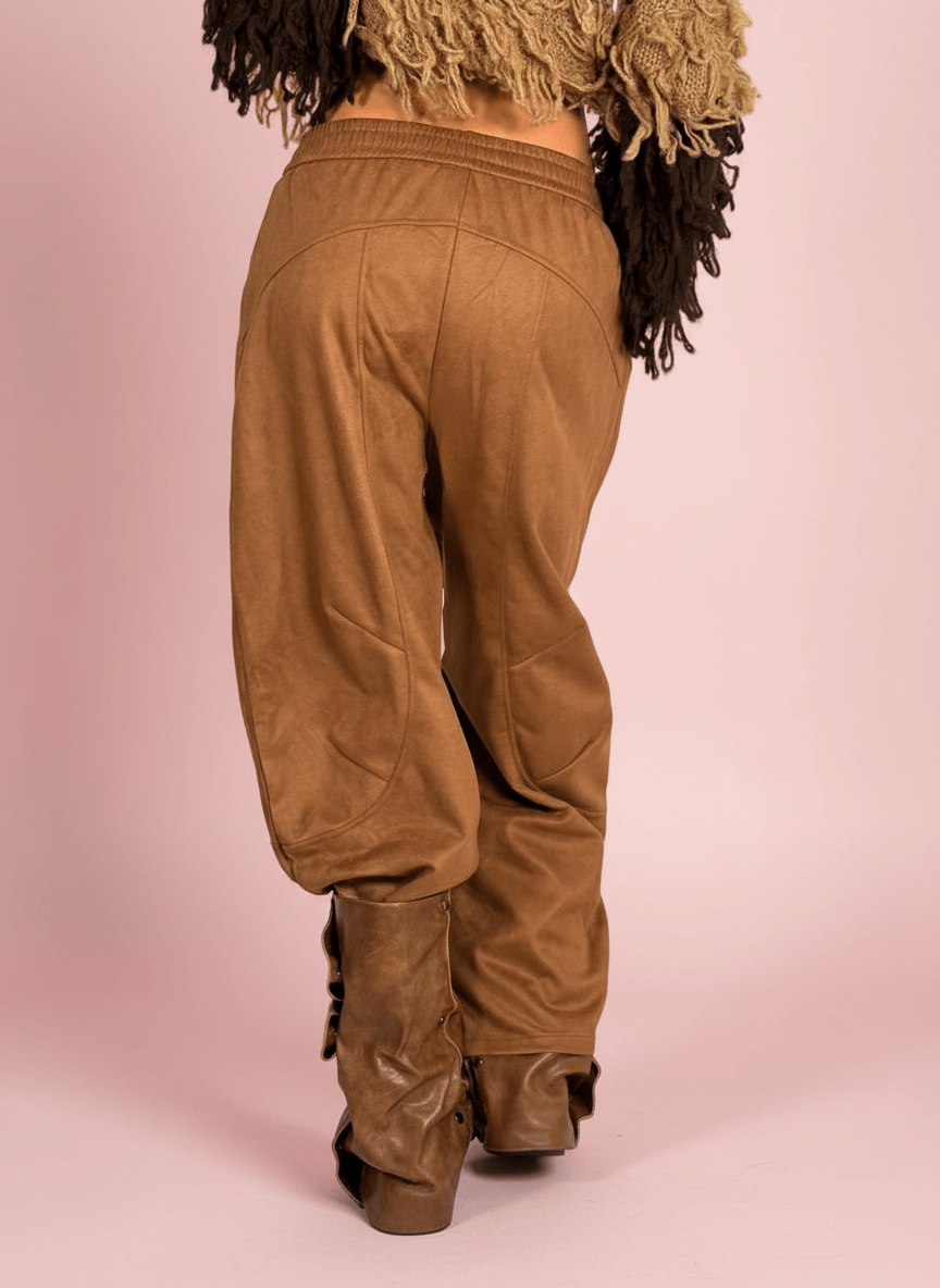 Pantaloni Soft Street Cuoio - Abbigliamento Jessica