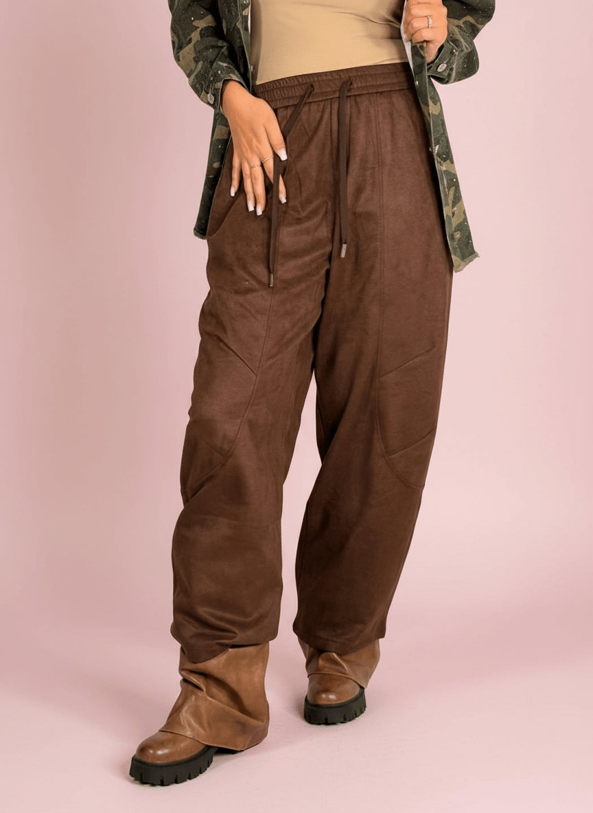 Pantaloni Soft Street Marrone - Abbigliamento Jessica