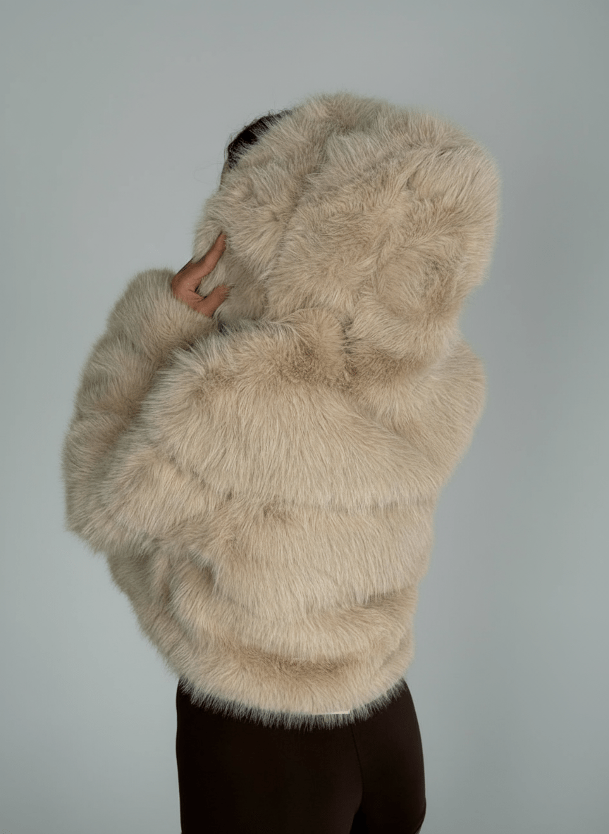 Pelliccia Soft Glam Beige - Abbigliamento Jessica