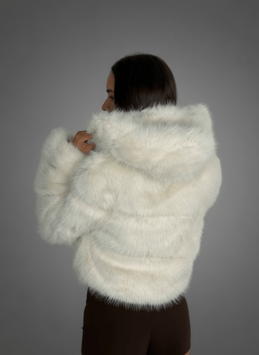 Pelliccia Soft Glam Panna - Abbigliamento Jessica