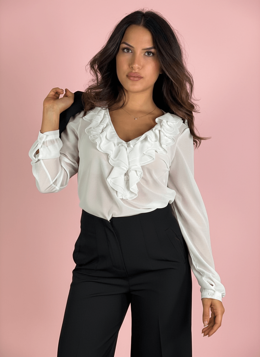 Romantic Ruffle Blouse - Abbigliamento Jessica