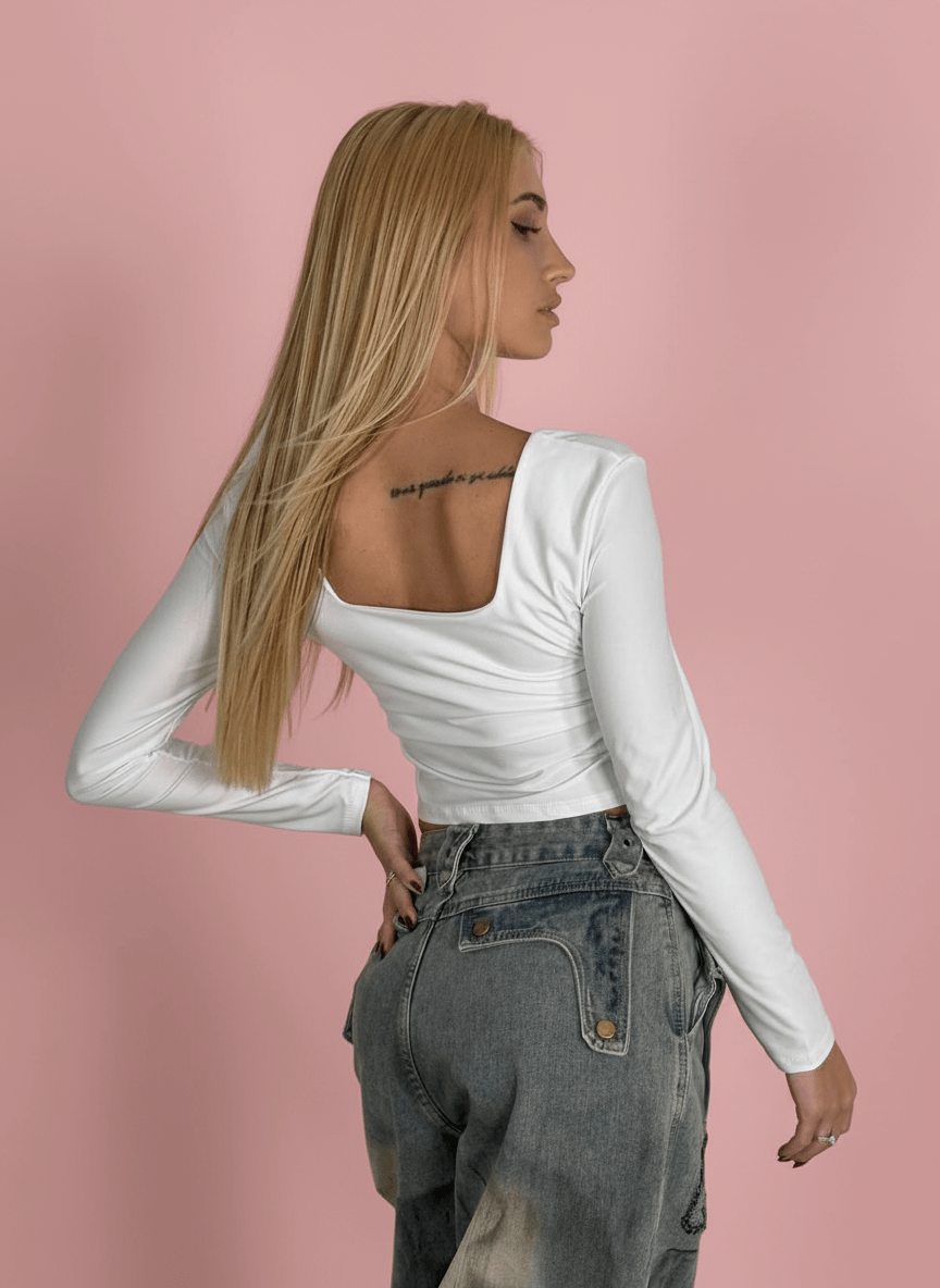 Second Skin Maglia In Lycra Bianco - Abbigliamento Jessica