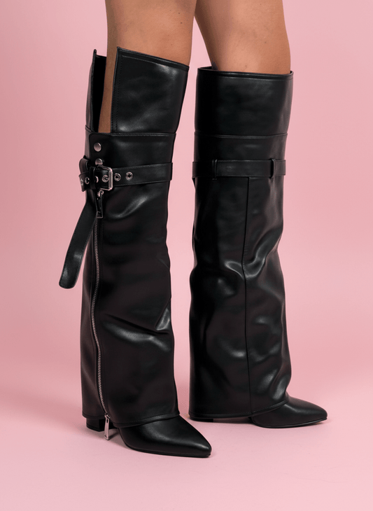 Stivale Zip Up Nero - Abbigliamento Jessica