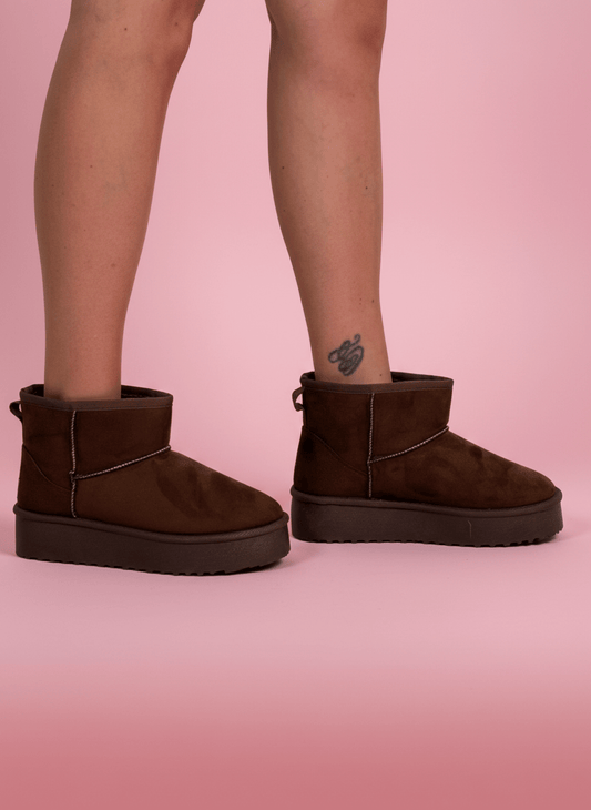 Stivaletto Cozy Platform Marrone - Abbigliamento Jessica