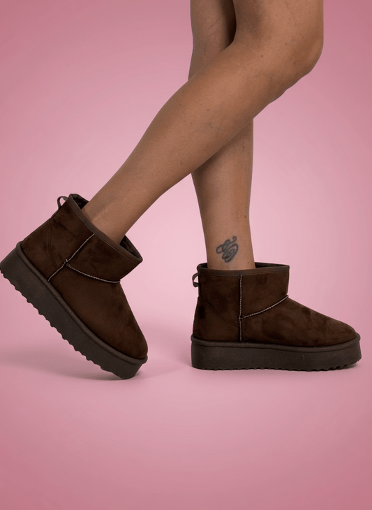 Stivaletto Cozy Platform Marrone - Abbigliamento Jessica