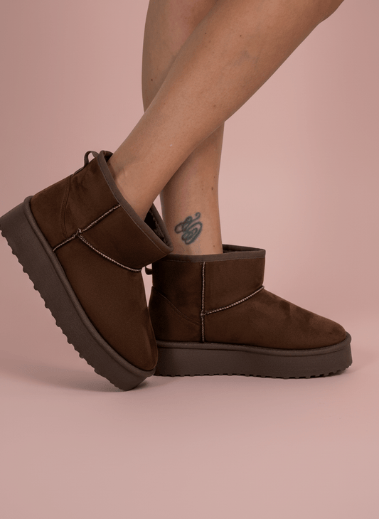 Stivaletto Cozy Platform Marrone - Abbigliamento Jessica