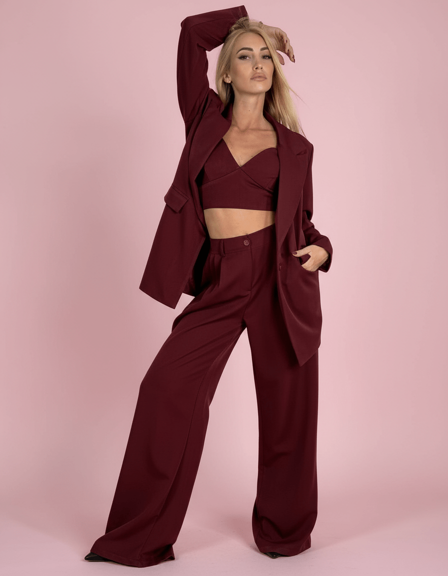 Tailleur Bordeux 3 Pezzi - Abbigliamento Jessica