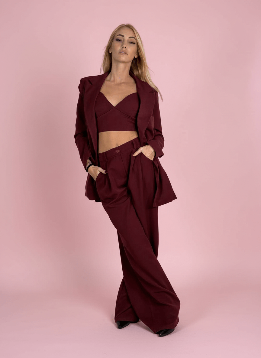 Tailleur Bordeux 3 Pezzi - Abbigliamento Jessica