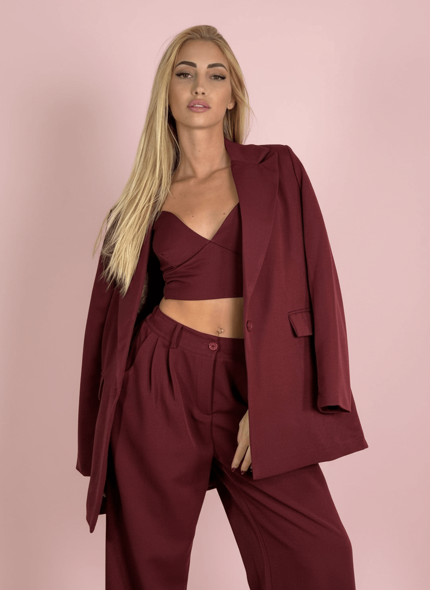 Tailleur Bordeux 3 Pezzi - Abbigliamento Jessica