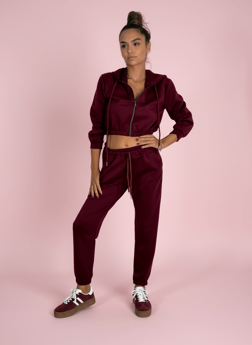 Urban Fit Pantalone Jogger Bordeux - Abbigliamento Jessica