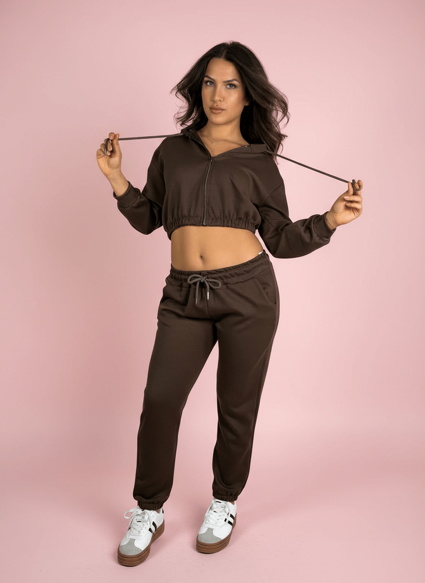 Urban Fit Pantalone Jogger Marrone - Abbigliamento Jessica