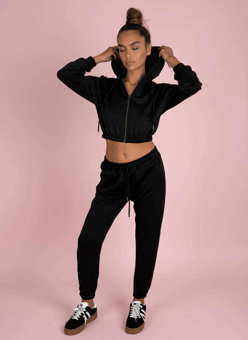 Urban Fit Pantalone Jogger Nero - Abbigliamento Jessica