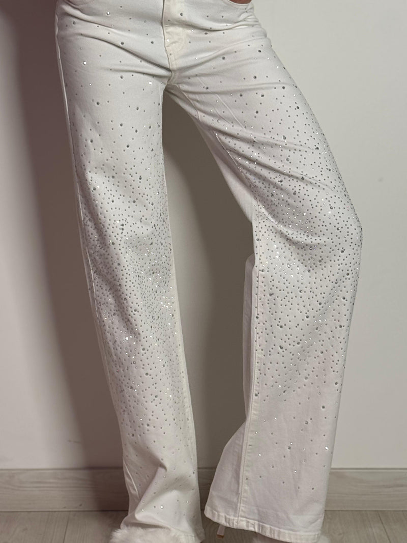 Jeans Elasticizzati con Dettagli Brillanti